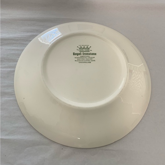 VTG MCM Elegant Black and White, China Dinner Plates LA MANCHA. Set of 4. - Picture 9 of 11